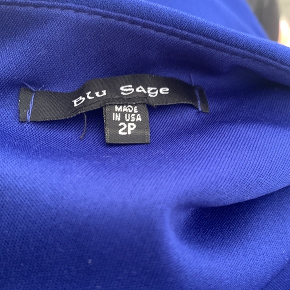 Blu sage one shoulder wide leg jumpsuit - Picture 2 of 2